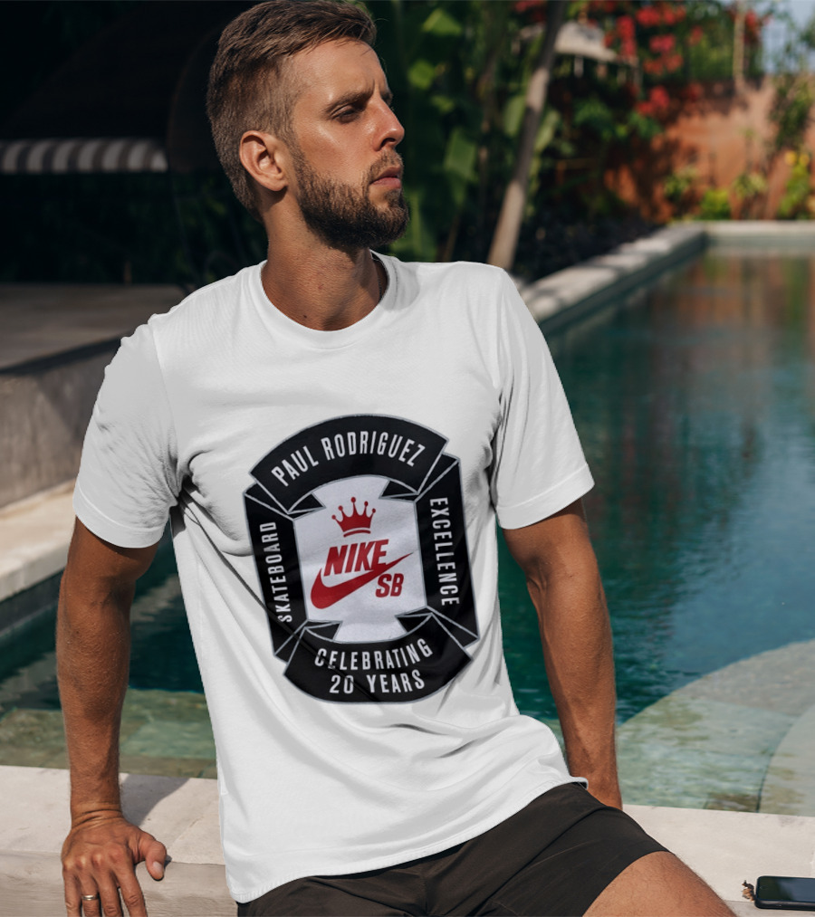 Paul Rodriguez Nike SB Skateboard Excellence Celebrating 20 Years T-Shirt