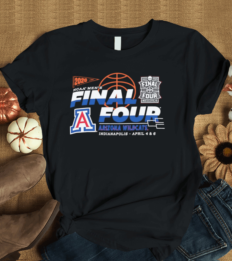 Arizona Wildcats NCAA Men's Basketball Final Four 2026 Indianapolis April 4 6 T-Shirt