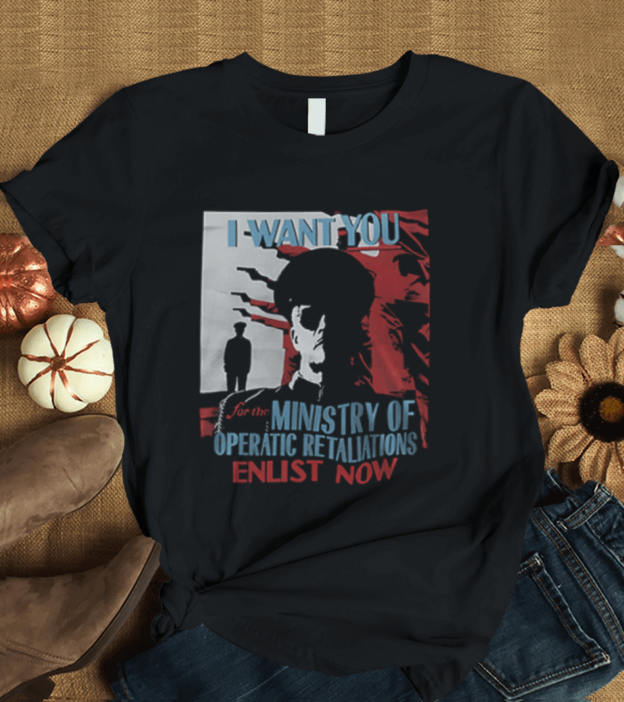 Boston Red Sox My Chemical Romance Tour 2025 I Want You Ministry Of Operatic Retaliation Enlist Now T-Shirt