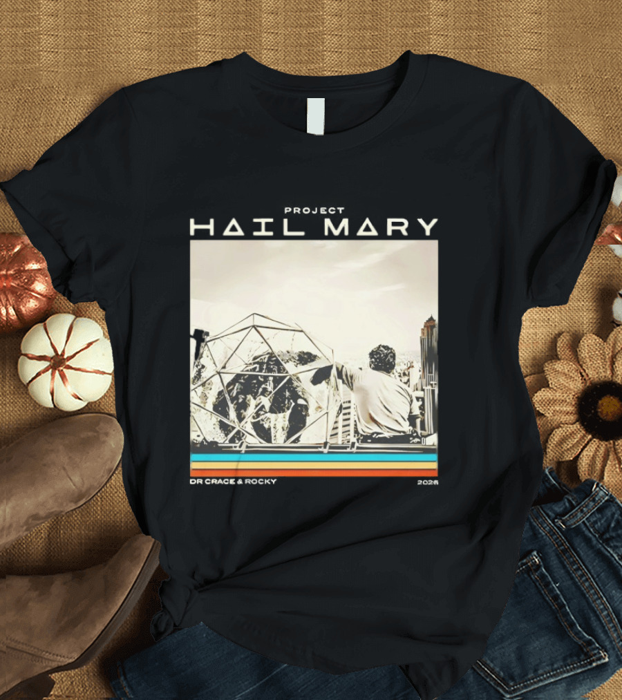 Hail Mary Geodesic Dome Space Scene T-Shirt