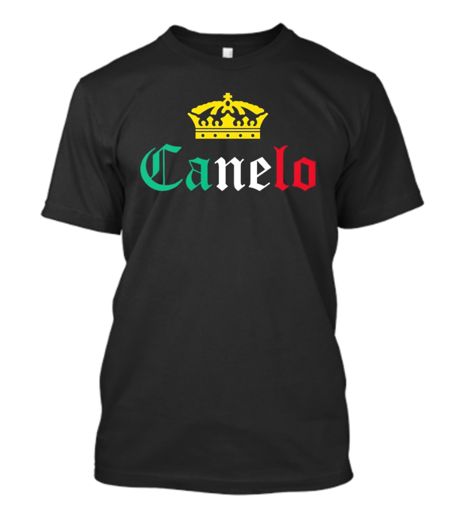 Canelo Crown Mexican Flag Colors Boxing Champion T-Shirt