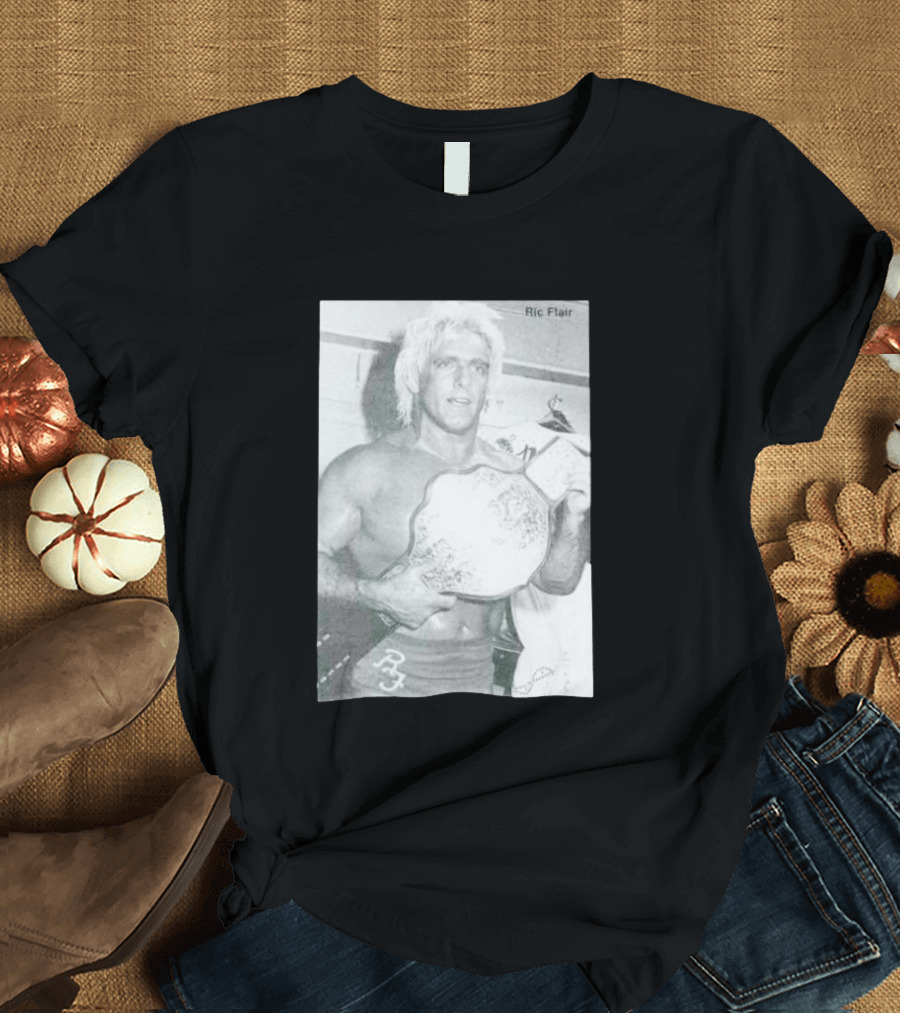 Ric Flair The Nature Boy Championship Belt Vintage Photo T-Shirt