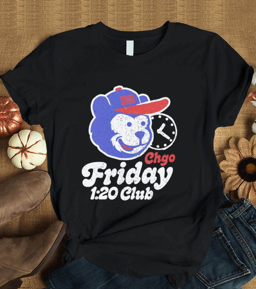 CHGO Friday 1 20 Club Bear Cubs Logo Vintage Cap T-Shirt