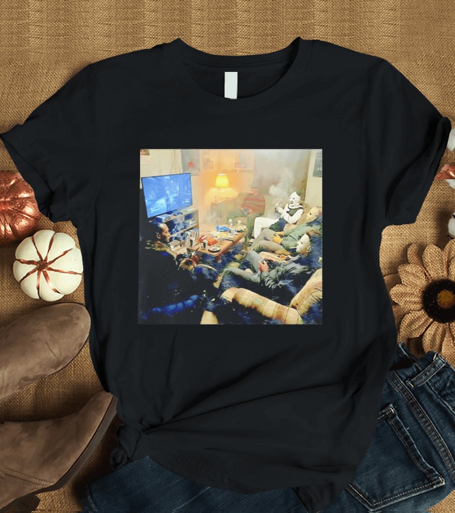 Jason Voorhees Ghostface The Clown Michael Myers Killer Movies Gaming Night T-Shirt
