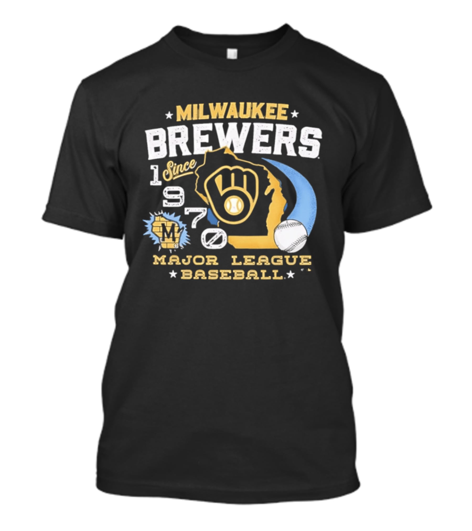 Milwaukee Brewers Since 1970 Major League Baseball T-Shirt