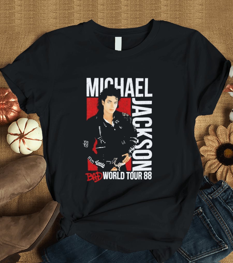 Michael Jackson Bad World Tour 1988 Live Concert Memorabilia T-Shirt