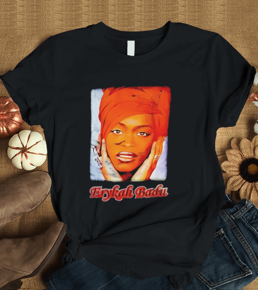 Erykah Badu Iconic Headwrap And Face T-Shirt