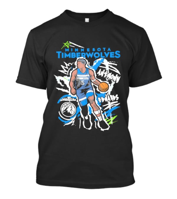 Minnesota Timberwolves Anthony Edwards Basketball NBA Player 5 Cartoon T-Shirt