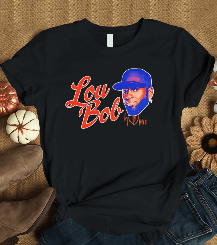 Lou Bob Luis Robert Jr New York Mets Big Head T-Shirt