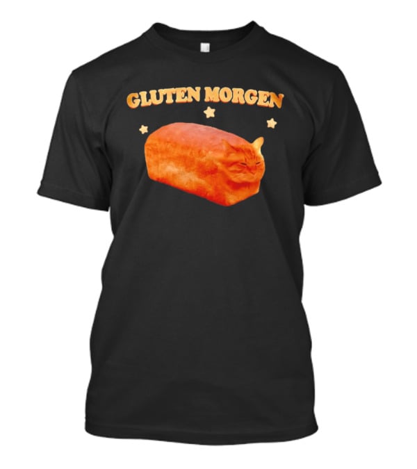 Gluten Morgen Funny Cat Bread Meme Star T-Shirt