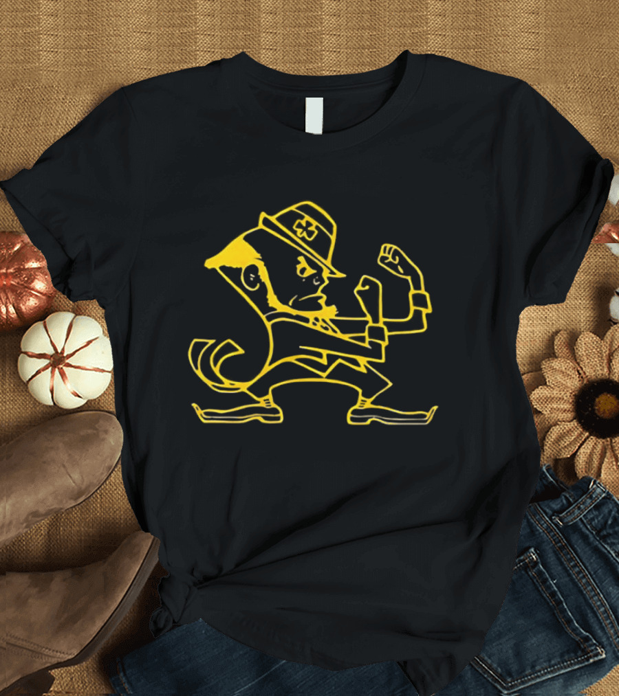 Marcus Freeman Notre Dame Fighting Irish Leprechaun T-Shirt