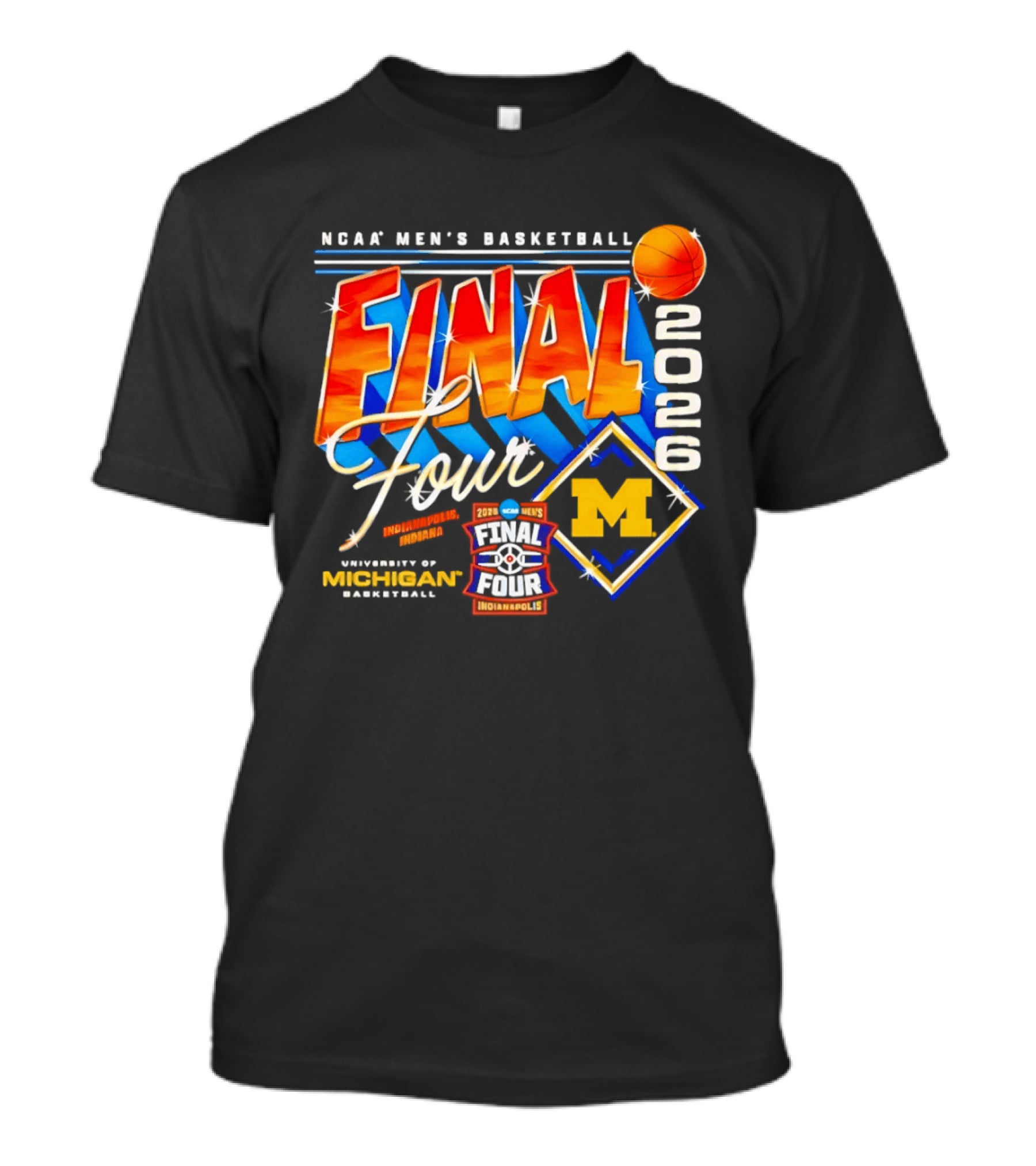 NCAA Men's Basketball 2026 Final Four Michigan Wolverines Indianapolis T-Shirt