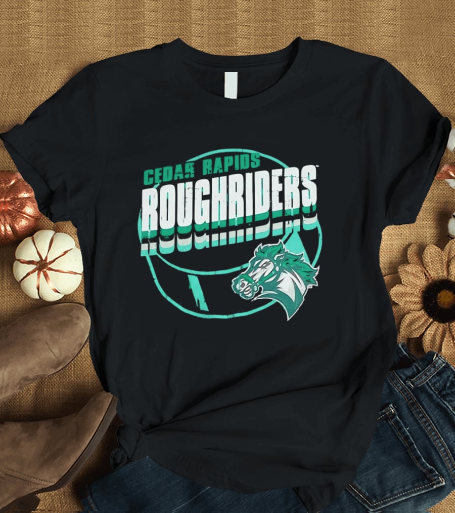 Cedar Rapids RoughRiders Horse Head T-Shirt
