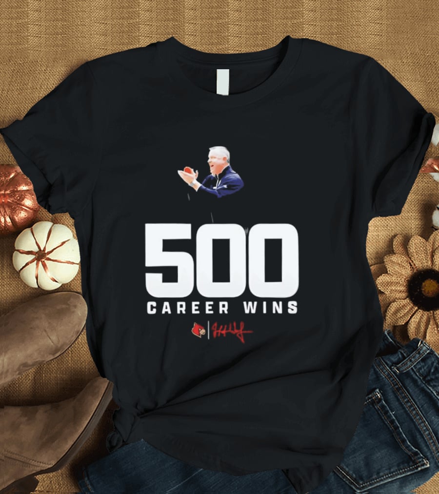 500 Career Wins Coach Jeff Walz Red Cardinals T-Shirt