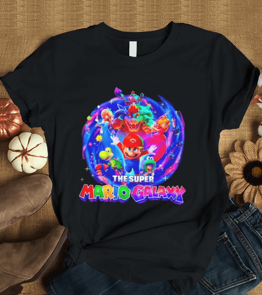 The Super Mario Galaxy Movie Bowser Luigi Peach Yoshi T-Shirt