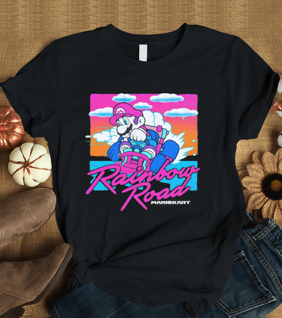 Rainbow Road Super Mario Kart Racing Adventure T-Shirt