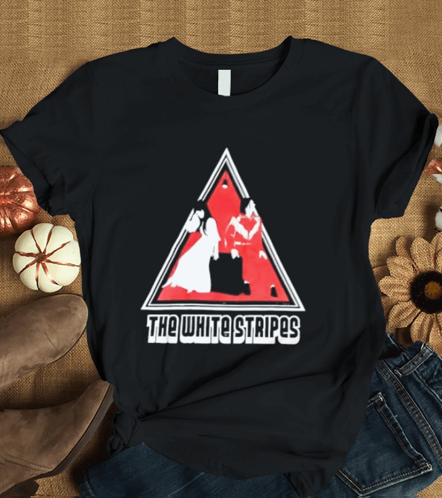 The White Stripes Triangle Red And White Duo T-Shirt
