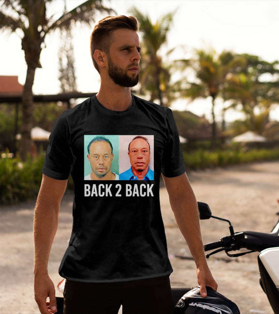 Tiger Woods Back 2 Back Shot Photo Collage T-Shirt