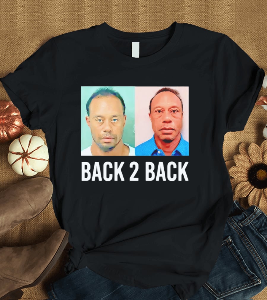 Tiger Woods Back 2 Back Shot Photo Collage T-Shirt