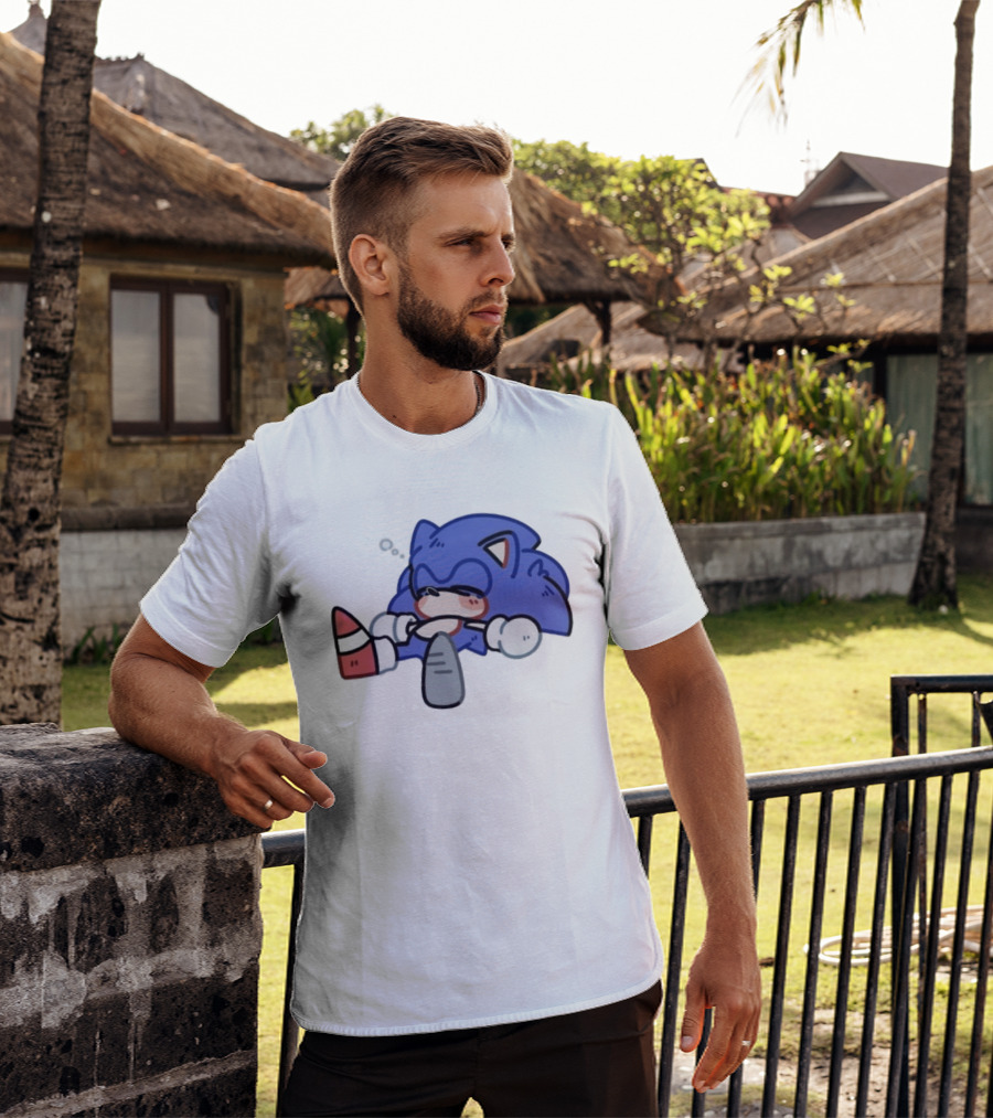 Chibi Sanic The Hedgehog Sleeping Kawaii 2026 T-Shirt