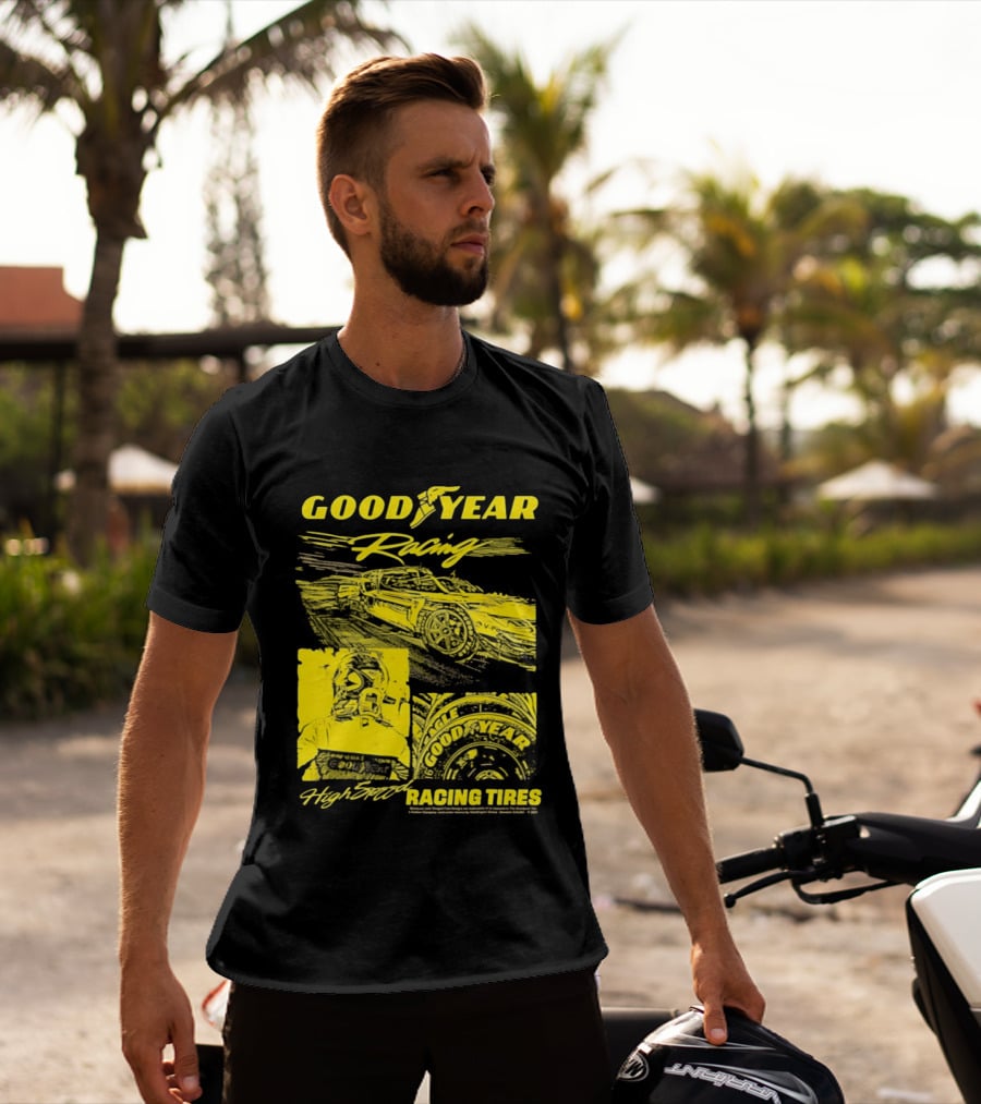 Goodyear Racing High Speed Racing Tires Panels T-Shirt