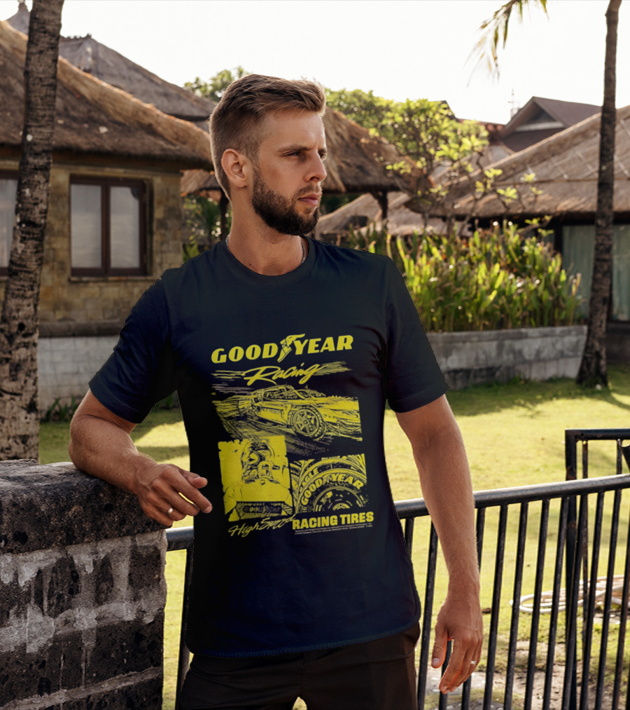 Goodyear Racing High Speed Racing Tires Panels T-Shirt