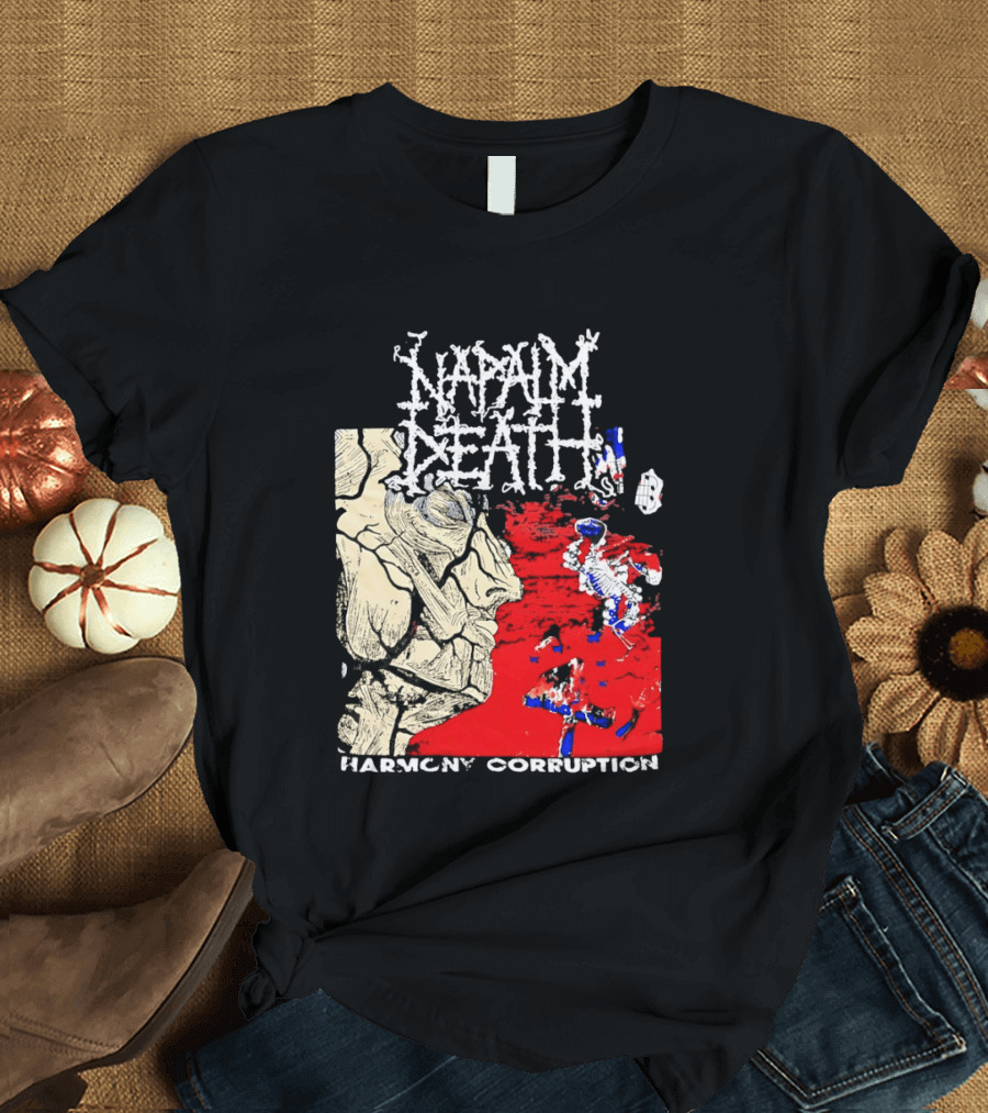 Napalm Death Harmony Corruption Abstract T-Shirt