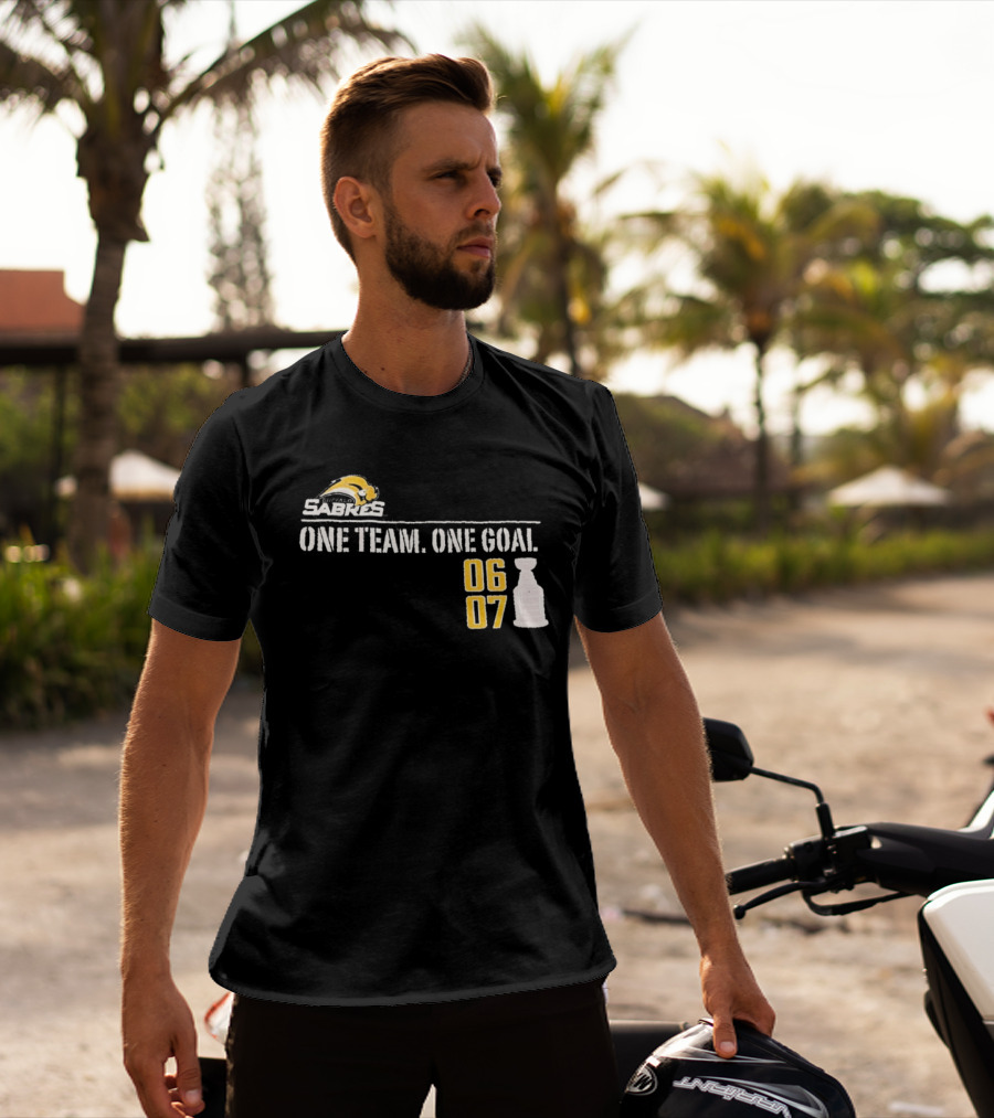 Buffalo Sabres One Team One Goal 06 07 Stanley Cup T-Shirt
