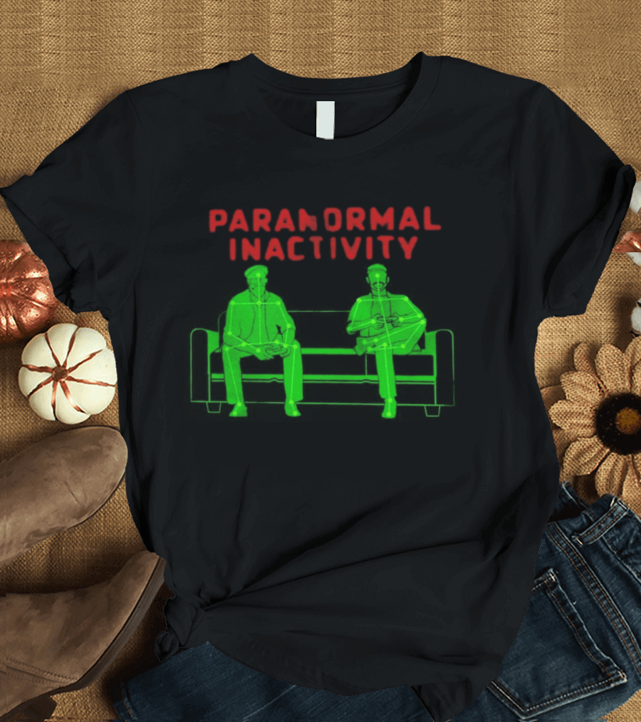Paranormal Inactivity Ghostly Figures On Bench T-Shirt