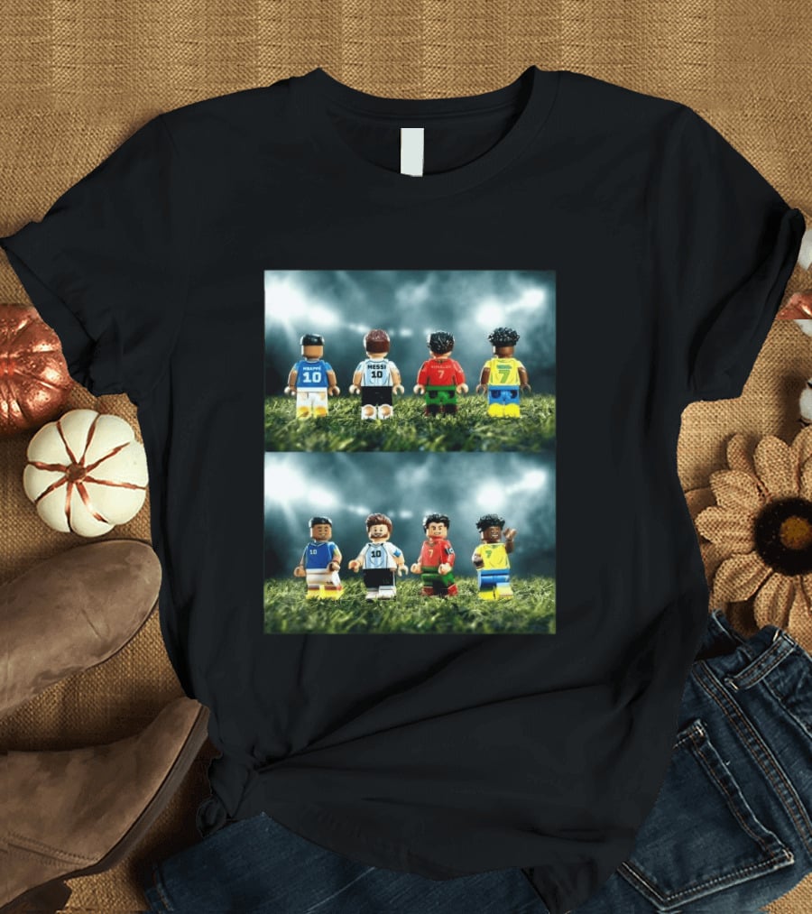 LEGO Football Legends FIFA World Cup 2026 Messi Ronaldo Mbappé Vinicius Junior Mini Figures T-Shirt
