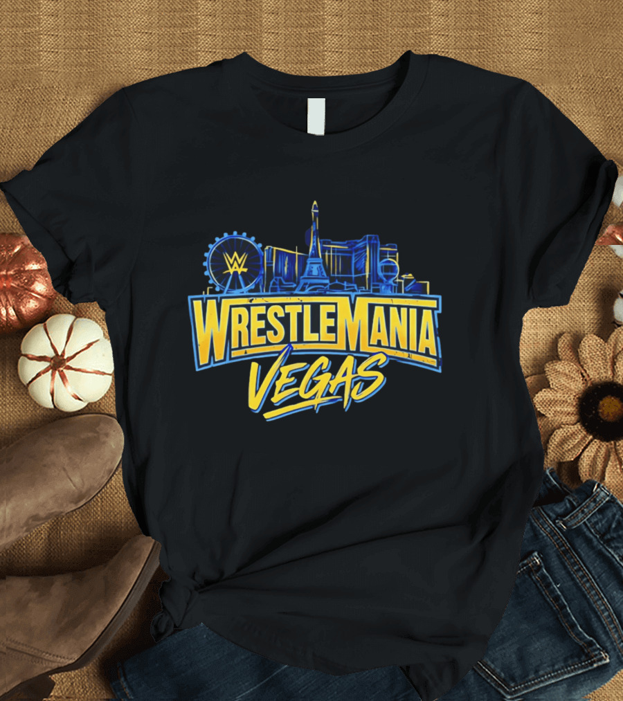 Cody Rhodes WrestleMania Las Vegas WWE Skyline 42 T-Shirt
