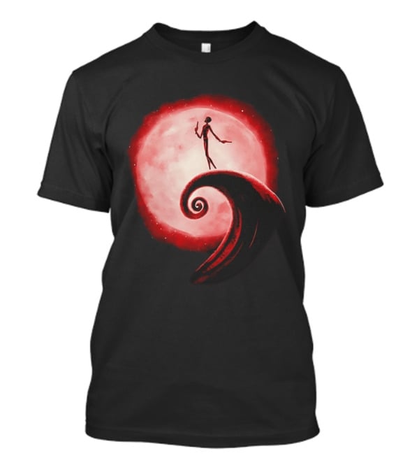 Daredevil The Nightmare Before Christmas Crossover Red Moon Scene T-Shirt