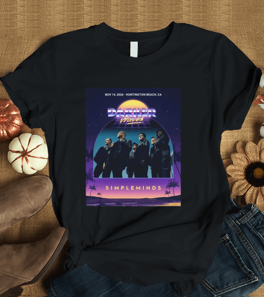 Darker Waves Festival 2026 Simple Minds Full Lineup Huntington Beach November 14 T-Shirt