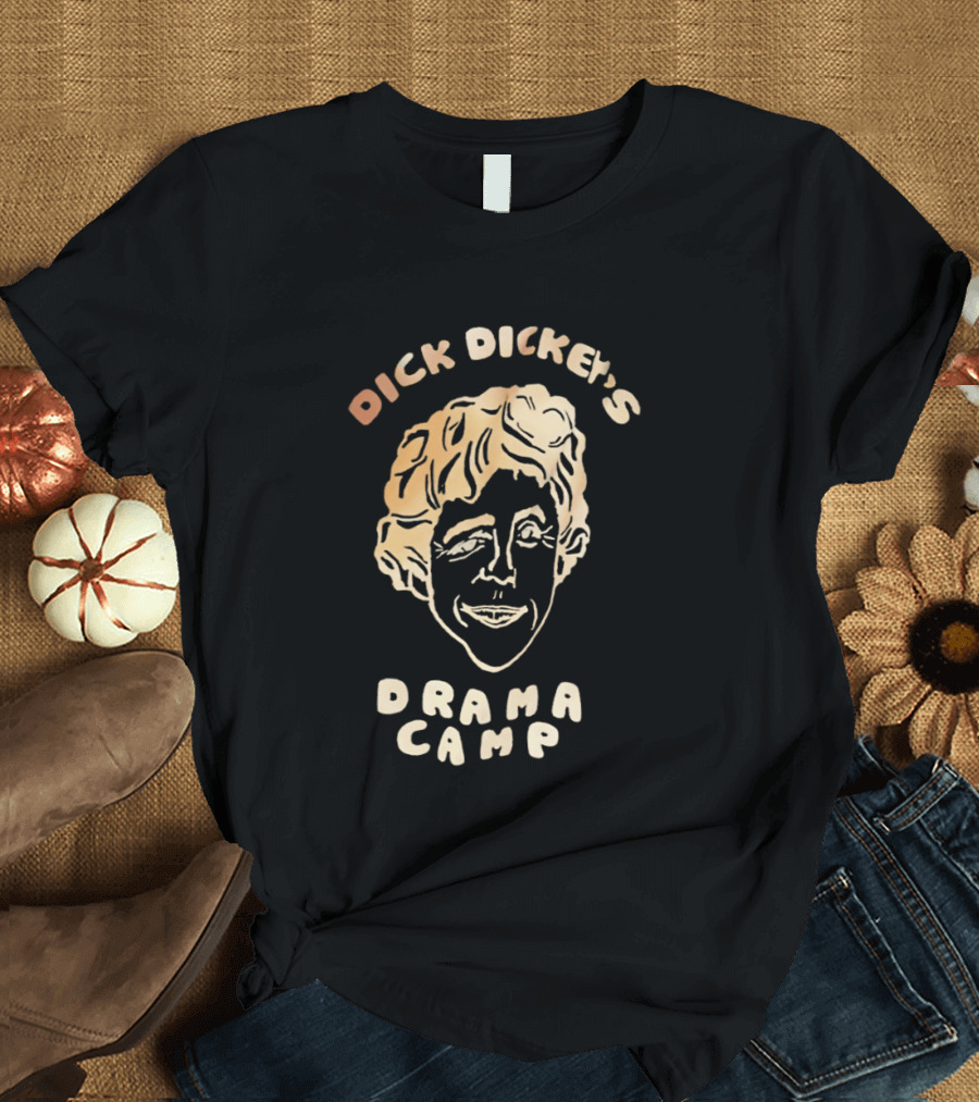 Dick Dickey's Drama Camp Funny Character Sketch Face T-Shirt
