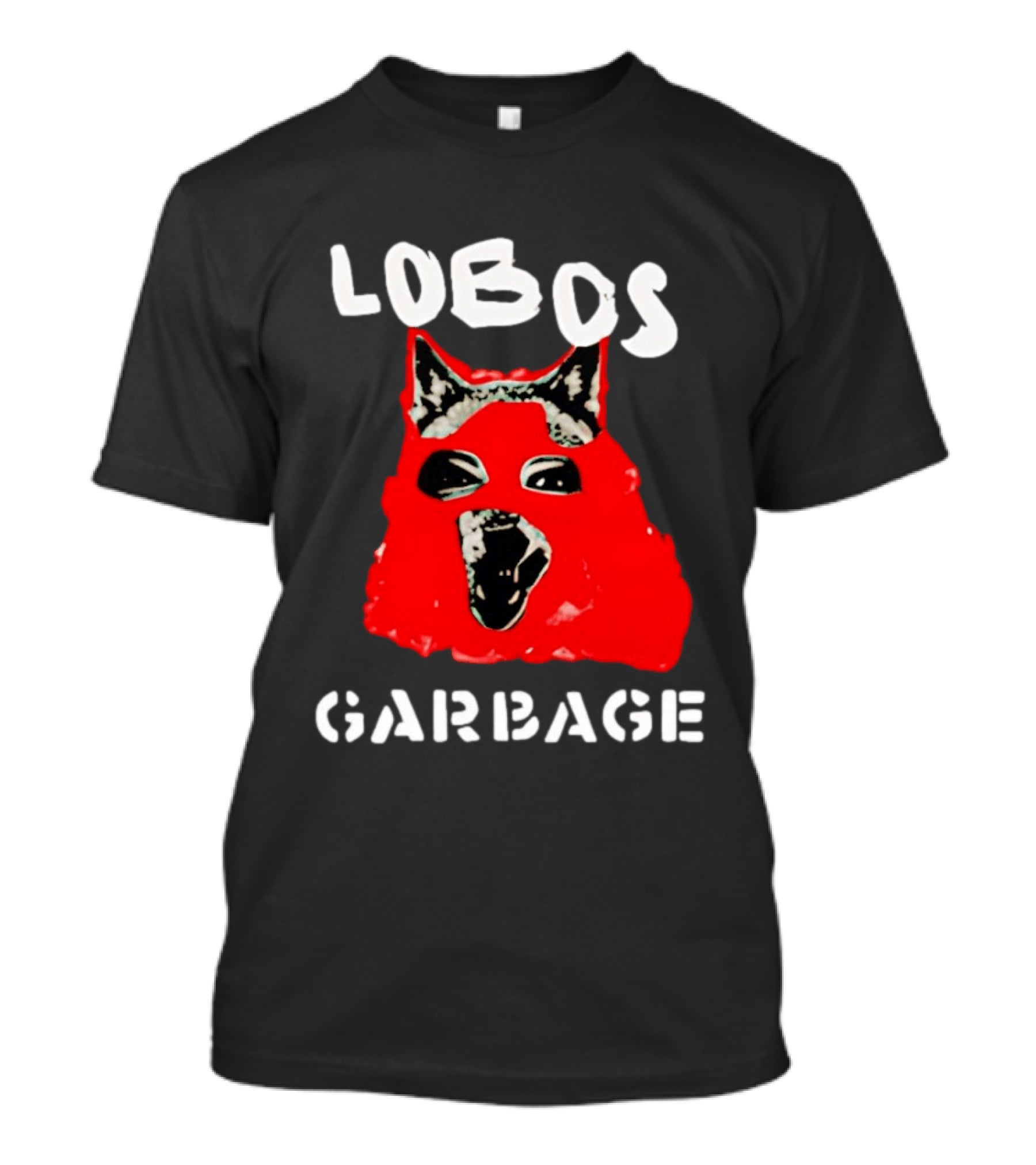 Lobos Dog Red Face Garbage T-Shirt