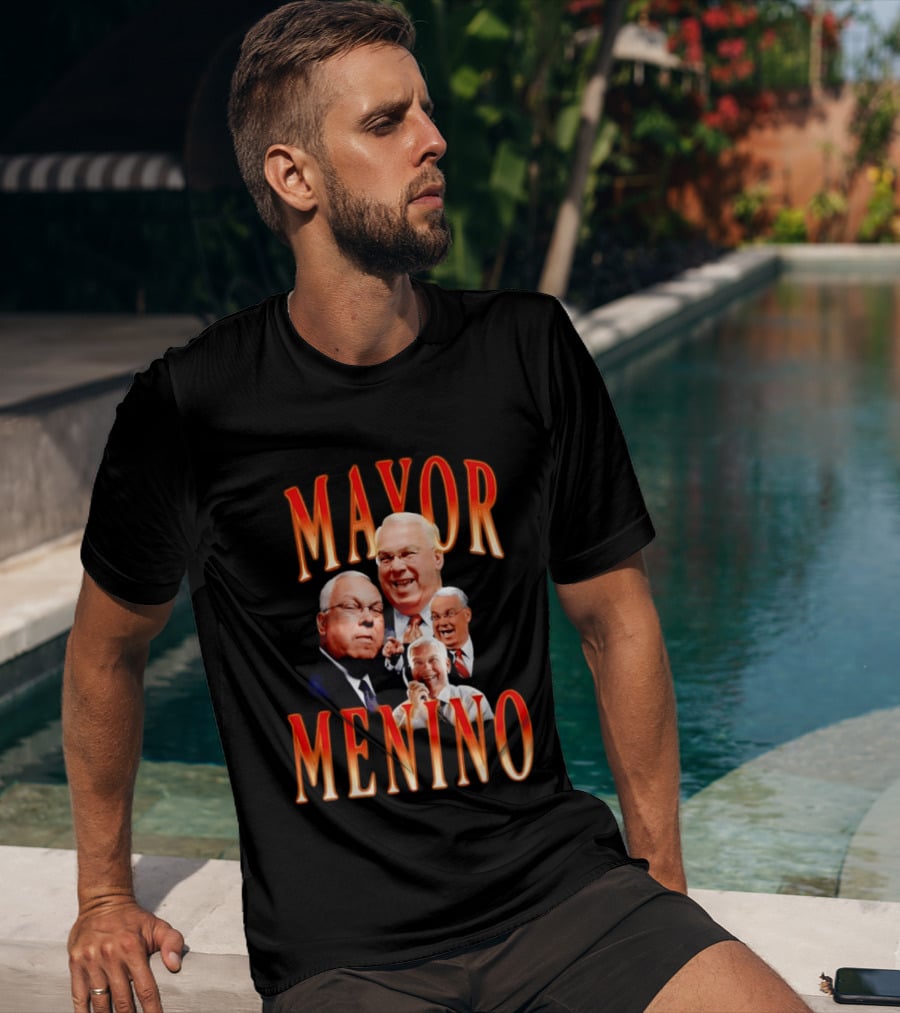 Mayor Menino Collage Of Smiling Expressions T-Shirt