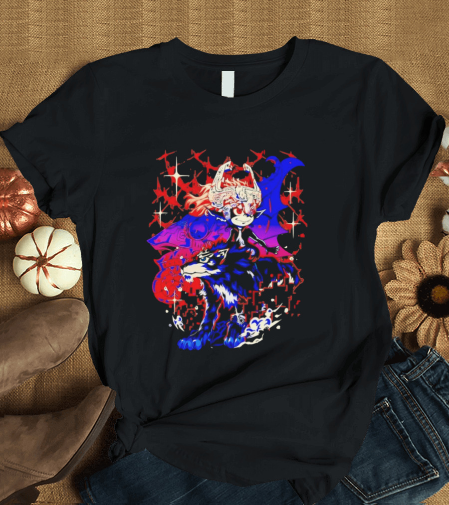 The Legend Of Zelda Twilight Princess Towards The Light Midna And Wolf Link Dual Form T-Shirt