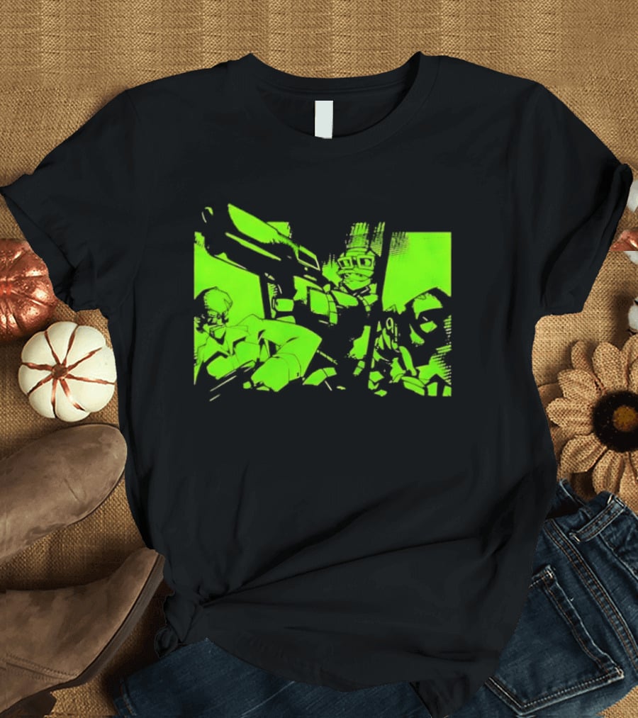 TimeSplitters Green Video Game Characters Neon T-Shirt