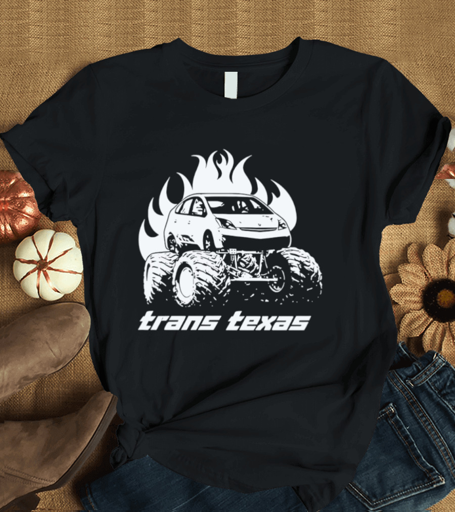 Trans Texas Monster Truck Fiery Off Road Power T-Shirt