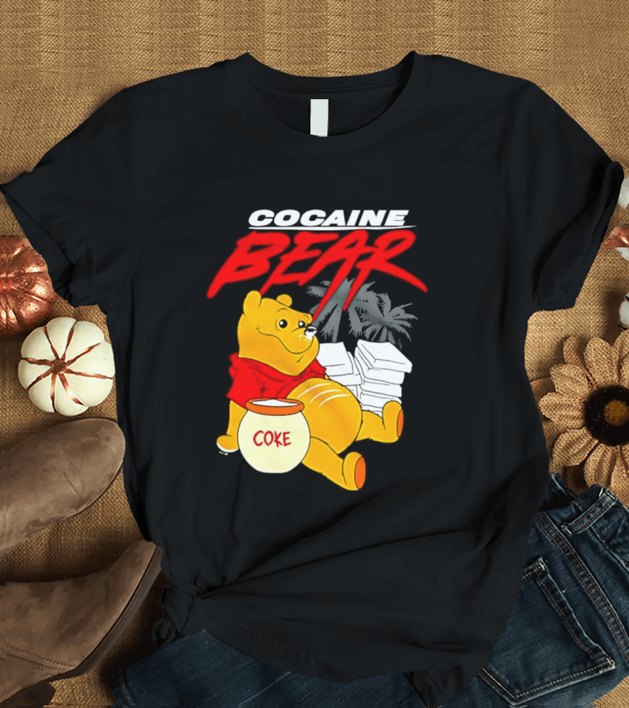 Winnie The Pooh Cocaine Bear Coke Honey Pot T-Shirt