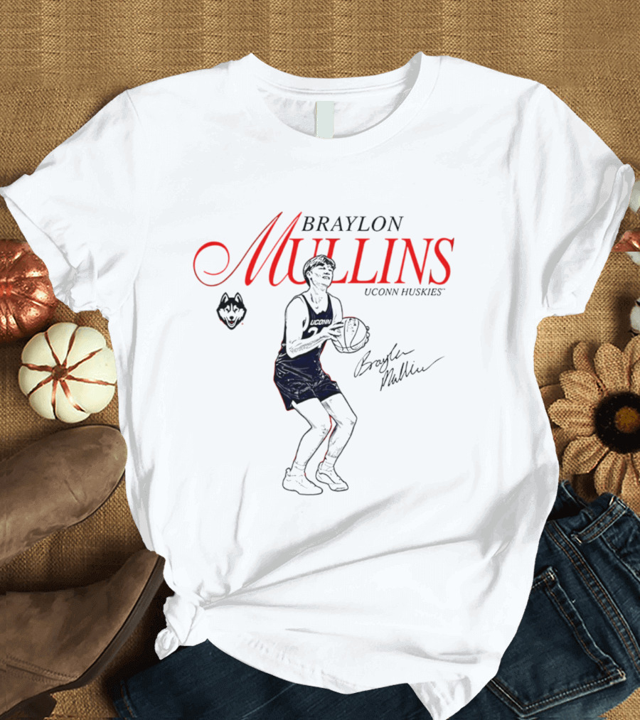 Braylon Mullins UConn Huskies Basketball Iconic Athlete T-Shirt