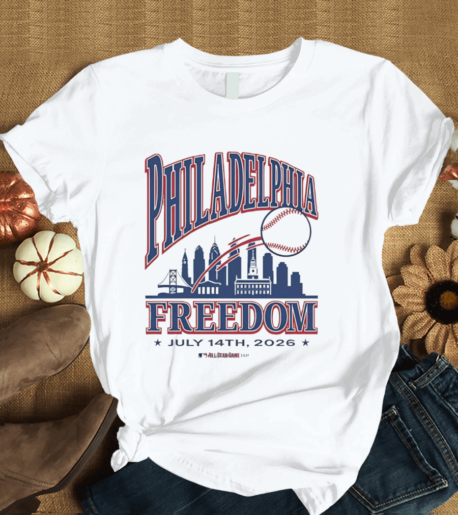 Philadelphia Phillies Light Blue Elton John Philadelphia Freedom July 14th 2026 All Star Game T-Shirt