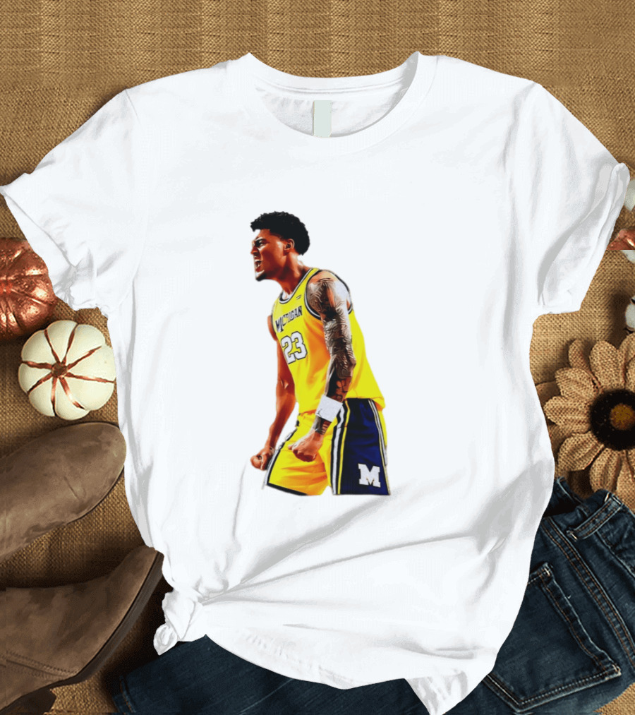 Yaxel Lendeborg Flex Motion Elite Energy Michigan Basketball 23 Jersey T-Shirt