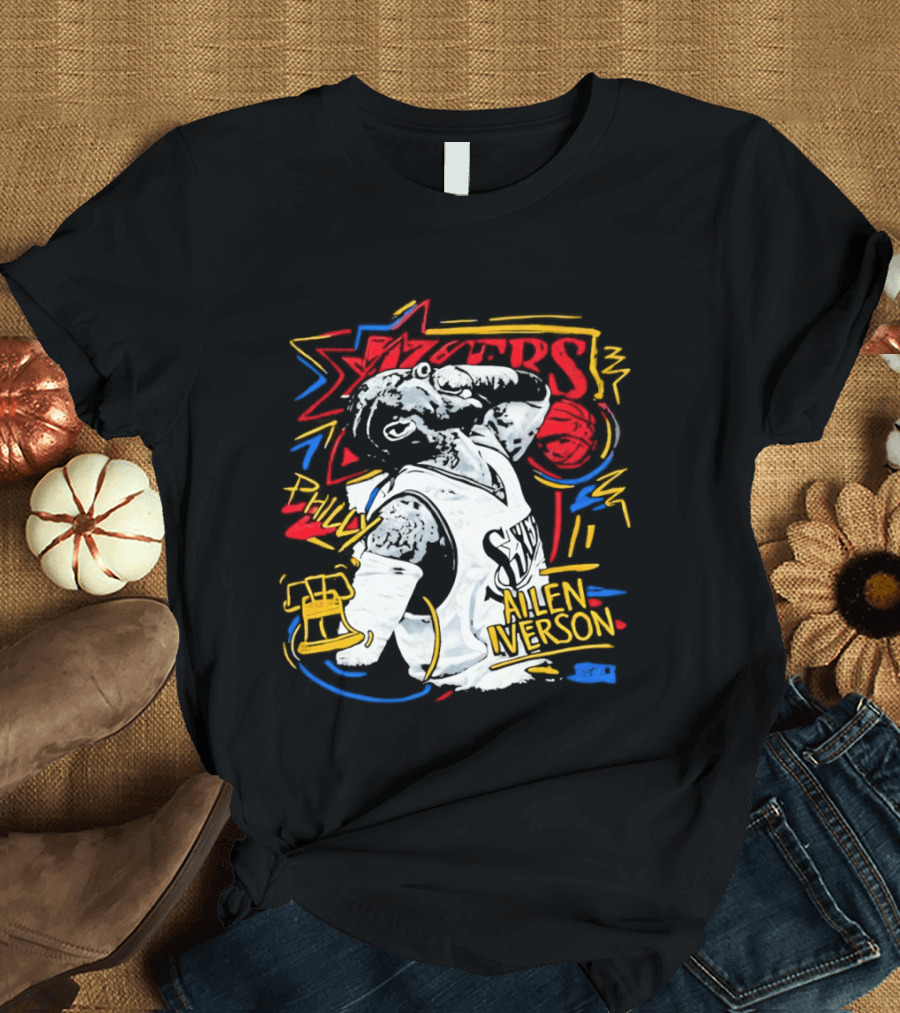 Allen Iverson Sixers Philly Basketball Legend T-Shirt