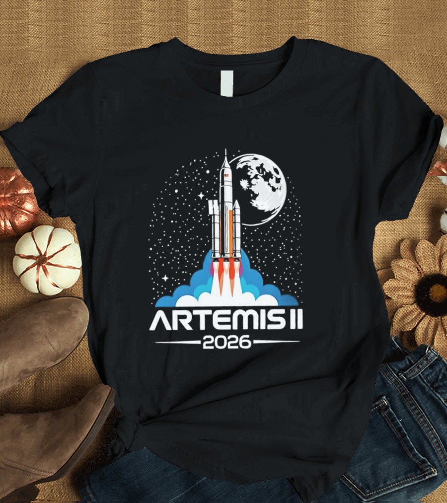 Artemis II 2026 NASA Moon Rocket Mission T-Shirt