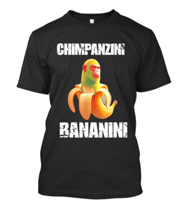 Chimpanzins Bananine Monkey Peeling A Banana T-Shirt
