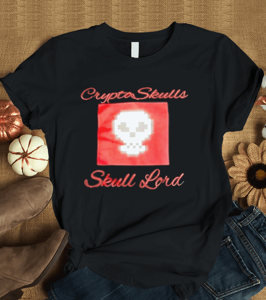 Crypto Skulls Skull Lord Pixel T-Shirt