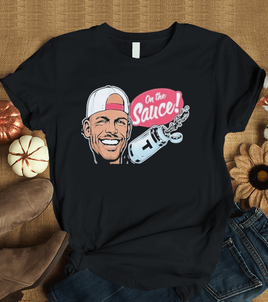 Joey Swoll On The Sauce Smiling Cartoon Character With Salt Shaker T-Shirt