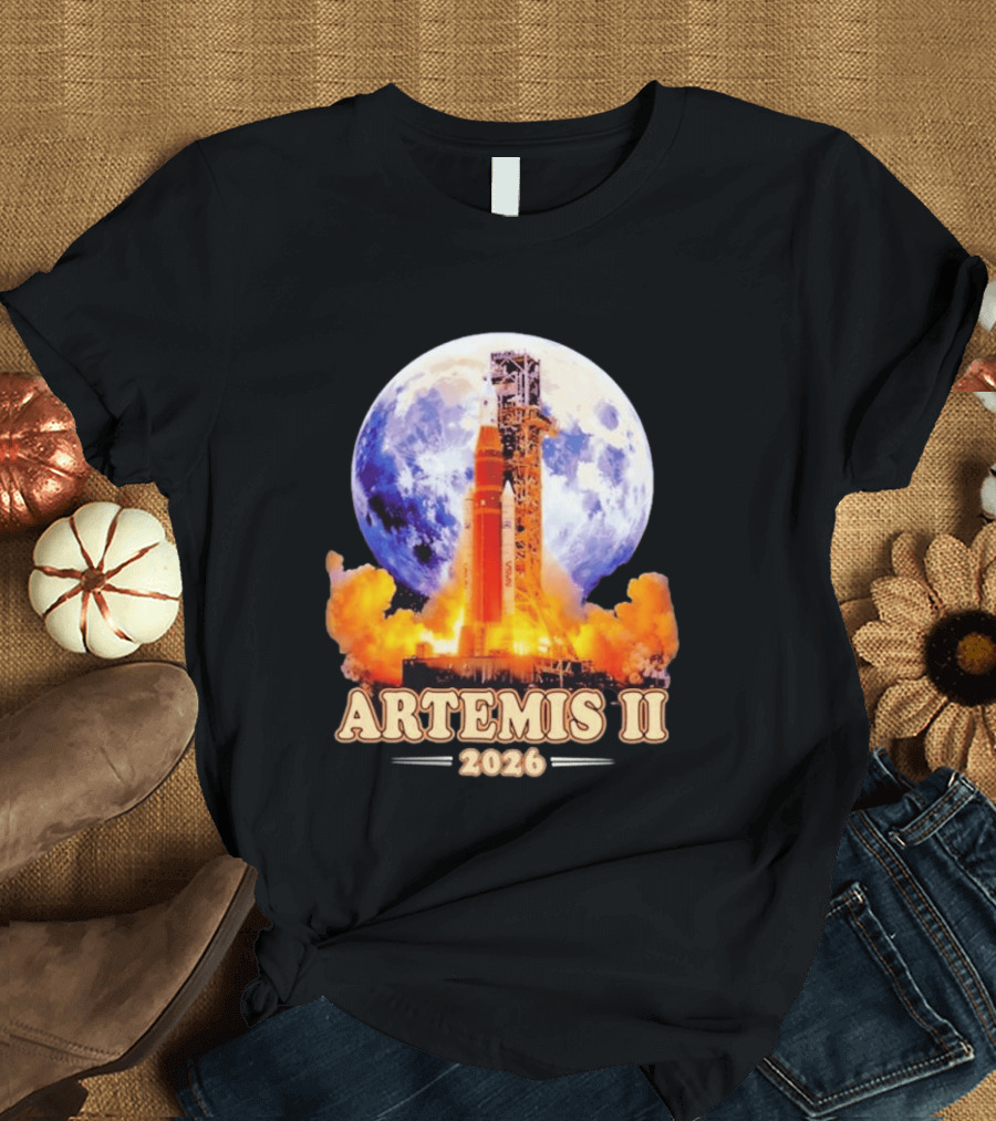 Artemis II Rocket Launch 2026 Moon Exploration T-Shirt