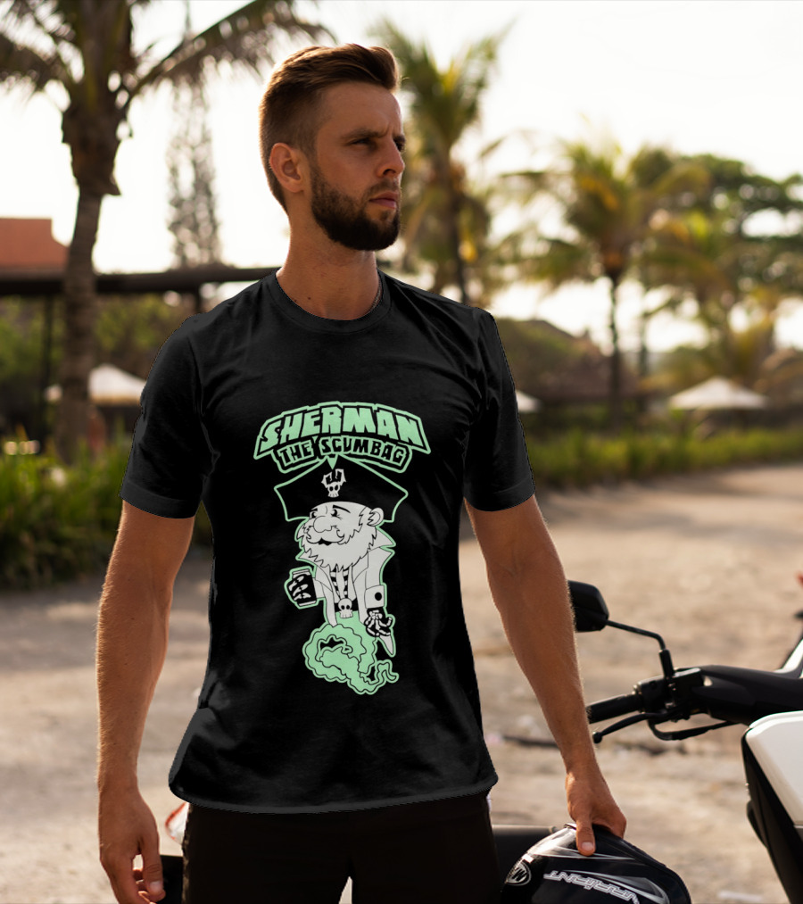 Sherman The Scumbag Pirate Drinking Rum T-Shirt